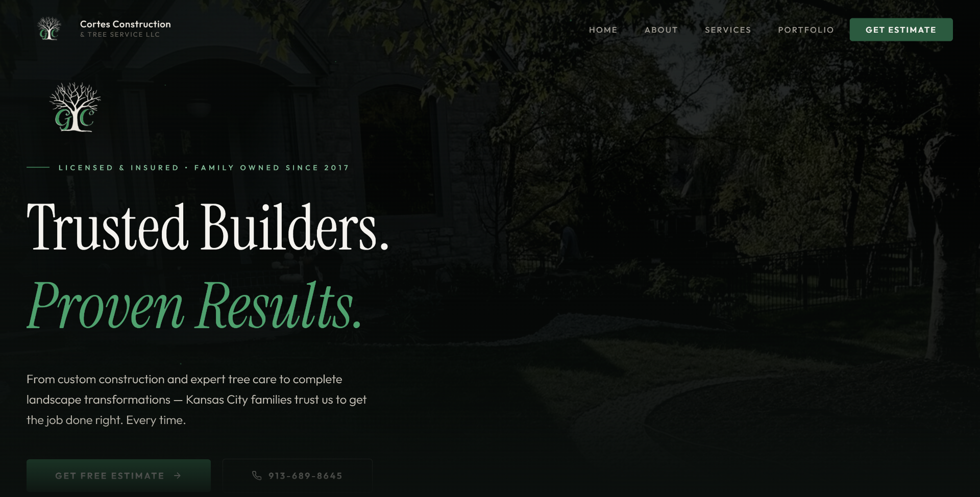 Cortes Services Co. — live website preview